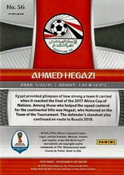 2018 Panini Prizm FIFA World Cup - Red & Blue Wave Prizm #56 Ahmed Hegazi Back