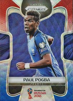2018 Panini Prizm FIFA World Cup - Red & Blue Wave Prizm #74 Paul Pogba Front