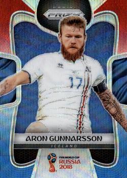 2018 Panini Prizm FIFA World Cup - Red & Blue Wave Prizm #103 Aron Gunnarsson Front