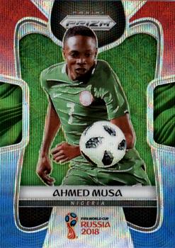 2018 Panini Prizm FIFA World Cup - Red & Blue Wave Prizm #140 Ahmed Musa Front