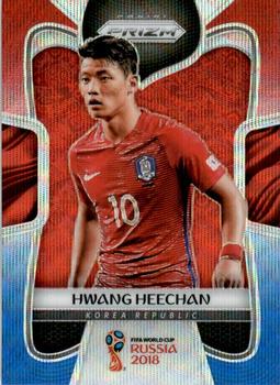 2018 Panini Prizm FIFA World Cup - Red & Blue Wave Prizm #189 Hee-chan Hwang Front