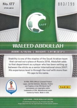 2018 Panini Prizm FIFA World Cup - Blue Prizm #177 Waleed Abdullah Back