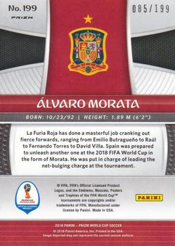 2018 Panini Prizm FIFA World Cup - Blue Prizm #199 Alvaro Morata Back