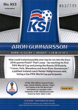 2018 Panini Prizm FIFA World Cup - Red Prizm #103 Aron Gunnarsson Back