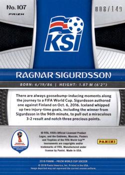 2018 Panini Prizm FIFA World Cup - Red Prizm #107 Ragnar Sigurdsson Back