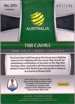 2018 Panini Prizm FIFA World Cup - Red Prizm #270 Tim Cahill Back