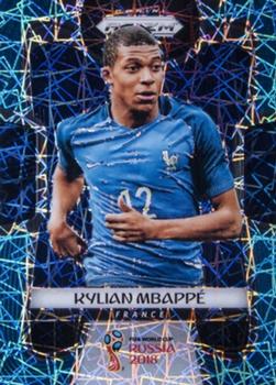 2018 Panini Prizm FIFA World Cup - Light Blue Lazer Prizm #80 Kylian Mbappé Front