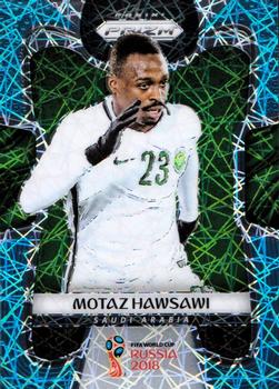2018 Panini Prizm FIFA World Cup - Light Blue Lazer Prizm #173 Motaz Hawsawi Front