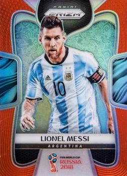 2018 Panini Prizm FIFA World Cup - Orange Prizm #1 Lionel Messi Front