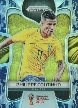 2018 Panini Prizm FIFA World Cup - Camo Prizm #28 Philippe Coutinho Front