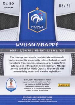 2018 Panini Prizm FIFA World Cup - Camo Prizm #80 Kylian Mbappé Back