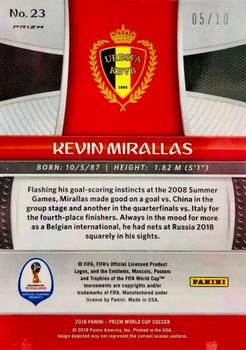2018 Panini Prizm FIFA World Cup - Gold Prizm #23 Kevin Mirallas Back