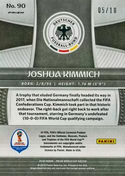 2018 Panini Prizm FIFA World Cup - Gold Prizm #90 Joshua Kimmich Back