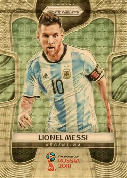 2018 Panini Prizm FIFA World Cup - Gold Power Prizm #1 Lionel Messi Front