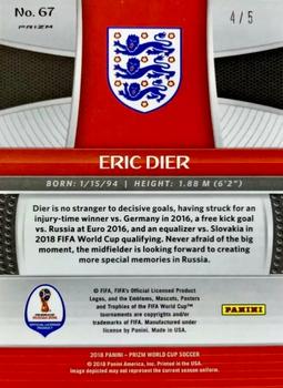 2018 Panini Prizm FIFA World Cup - Gold Power Prizm #67 Eric Dier Back