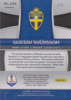 2018 Panini Prizm FIFA World Cup - Gold Power Prizm #236 Gustav Svensson Back