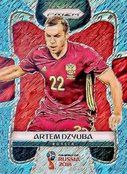 2018 Panini Prizm FIFA World Cup - Blue Shimmer Prizm (First Off The Line) #167 Artem Dzyuba Front