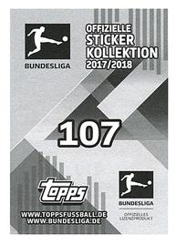 TOPPS Bundesliga 2017/2018 Sticker 107 Bobby Wood 