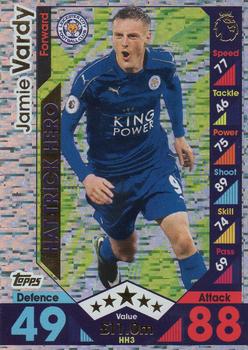 2016-17 Topps Match Attax Premier League Extra - Hat Trick Hero #HH3 Jamie Vardy Front