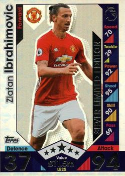 2016-17 Topps Match Attax Premier League Extra - Limited Edition - Silver #LE2S Zlatan Ibrahimovic Front