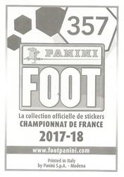 2017-18 Panini FOOT #357 Alassane Pléa Back