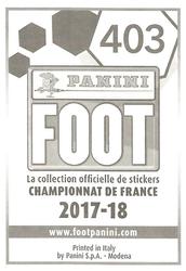 2017-18 Panini FOOT #403 Adrien Hunou Back