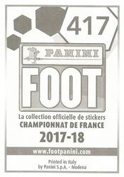 2017-18 Panini FOOT #417 Stéphane Ruffier Back