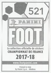 2017-18 Panini FOOT #521 Florent Balmont Back
