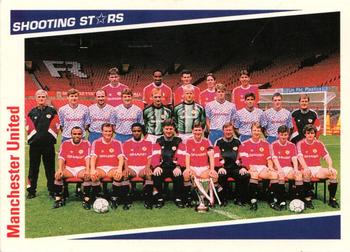 1991-92 Merlin Shooting Stars UK #8 Team Photo and Badge Front