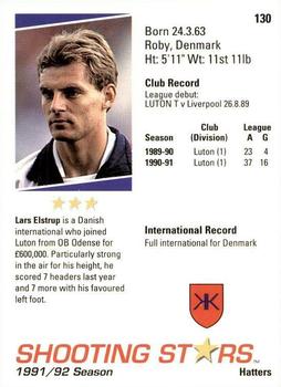 1991-92 Merlin Shooting Stars UK #130 Lars Elstrup Back