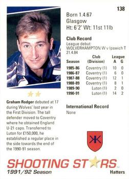 1991-92 Merlin Shooting Stars UK #138 Graham Rodger Back