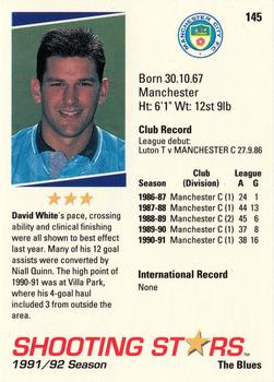 1991-92 Merlin Shooting Stars UK #145 David White Back