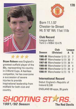 1991-92 Merlin Shooting Stars UK #170 Bryan Robson Back