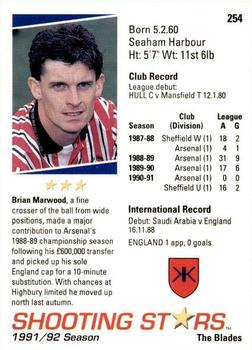 1991-92 Merlin Shooting Stars UK #254 Brian Marwood Back