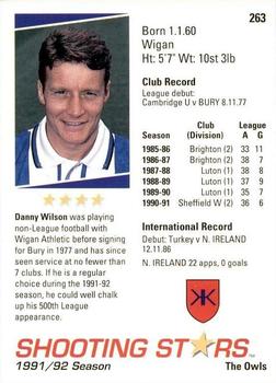 1991-92 Merlin Shooting Stars UK #263 Danny Wilson Back
