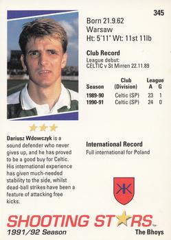 1991-92 Merlin Shooting Stars UK #345 Dariusz Wdowczyk Back