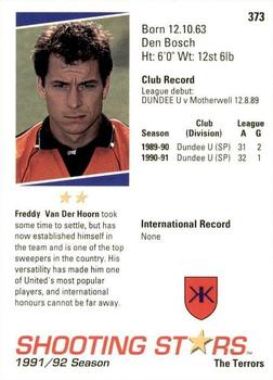 1991-92 Merlin Shooting Stars UK #373 Freddy VanDerHoorn Back