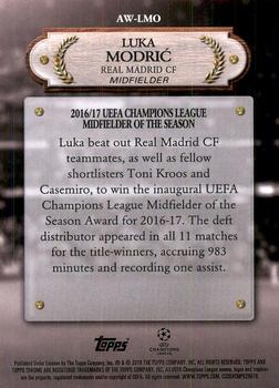 2017-18 Topps Chrome UEFA Champions League - Award Winners #AW-LMO Luka Modric Back