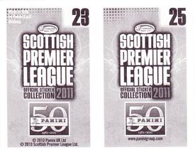 2011 Panini Scottish Premier League Stickers #23 / 25 Paul Hartley / Sone Aluko Back