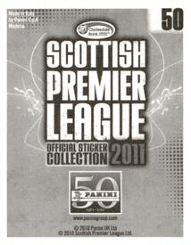 2011 Panini Scottish Premier League Stickers #50 Fraser Forster Back