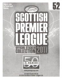 2011 Panini Scottish Premier League Stickers #52 Emilio Izaguirre Back