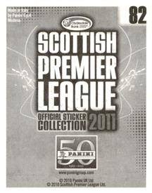 2011 Panini Scottish Premier League Stickers #82 Fraser Forster Back
