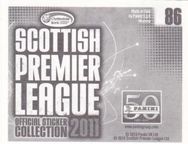 2011 Panini Scottish Premier League Stickers #86 Scott Brown Back
