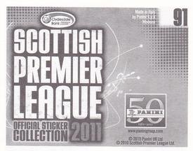 2011 Panini Scottish Premier League Stickers #91 Anthony Stokes Back