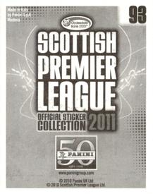 2011 Panini Scottish Premier League Stickers #93 Gary Hooper Back