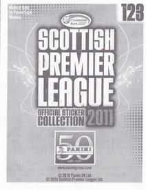 2011 Panini Scottish Premier League Stickers #123 Danny Swanson Back