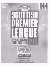 2011 Panini Scottish Premier League Stickers #144 Martin Canning Back