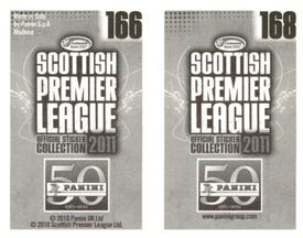 2011 Panini Scottish Premier League Stickers #166 / 168 Flavio Paixao / Jordan Kirkpatrick Back