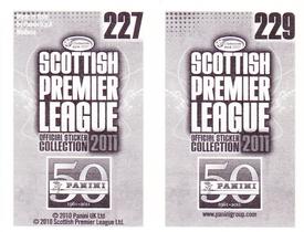 2011 Panini Scottish Premier League Stickers #227 / 229 Ian Murray / Francis Dickoh Back