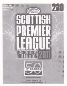 2011 Panini Scottish Premier League Stickers #230 Francis Dickoh Back